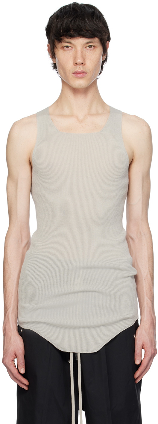 Rick Owens Off-White Ribbed Tank Top Rick Owens