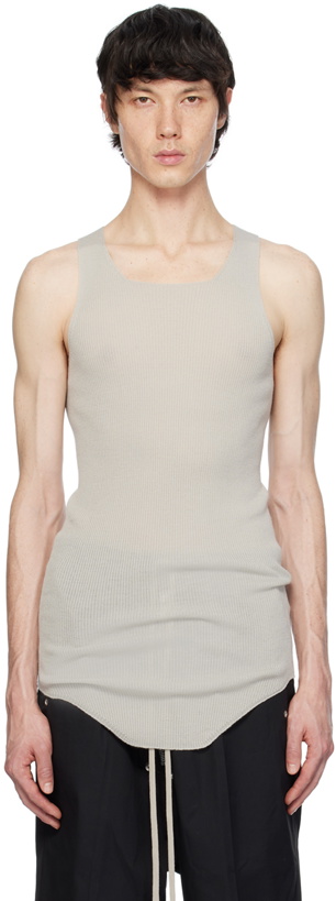 Photo: Rick Owens Off-White Ribbed Tank Top