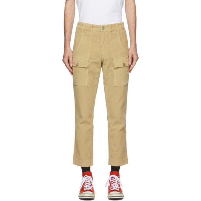 Photo: Palm Angels Beige Corduroy Cargo Pants