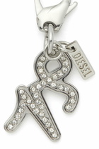 Diesel Metal Capricorn charm with rhinestones - Charms and Keyrings - Unisex - Silver