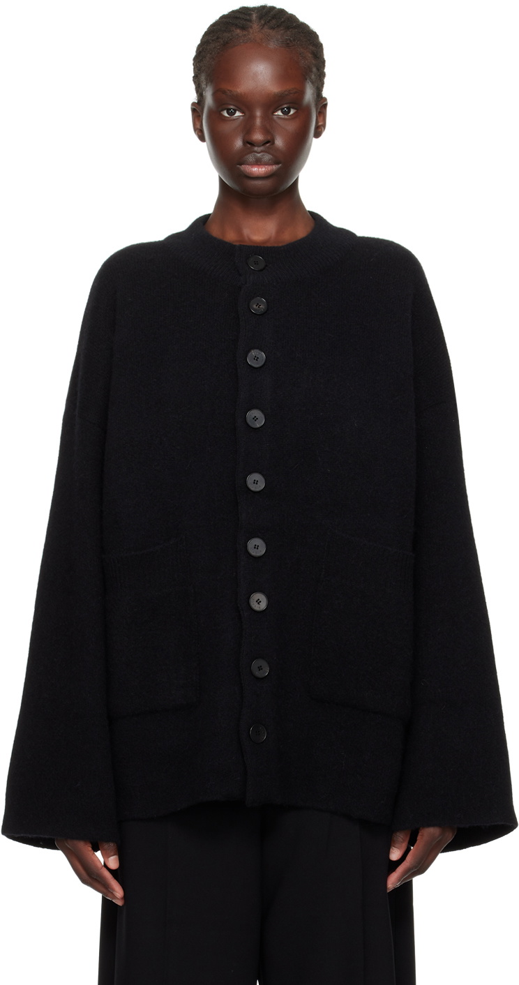 Birrot Black Round Cardigan