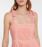 LoveShackFancy Ayala lace-trimmed cotton midi dress