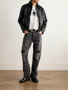 Enfants Riches Déprimés - Television Panelled Leather Jacket - Black