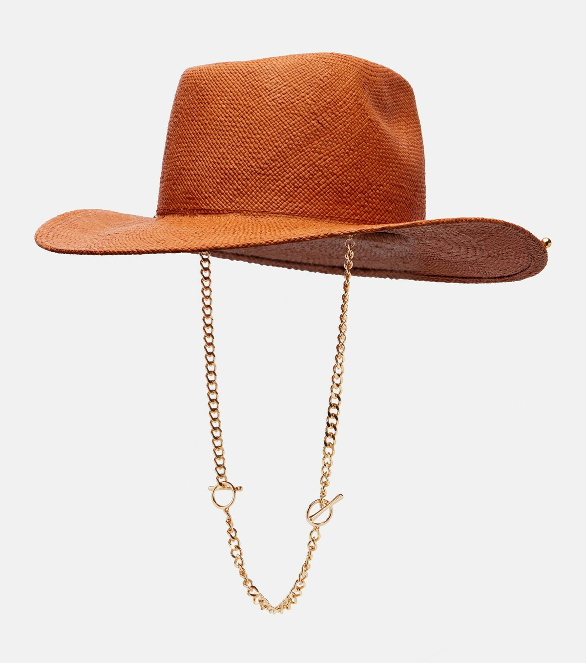 Ruslan Baginskiy Chain-detail straw fedora