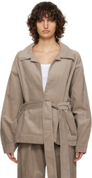Deiji Studios Taupe 'The Cord House' Robe