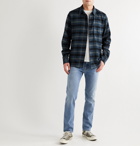 FRAME - Checked Cotton-Flannel Shirt - Blue