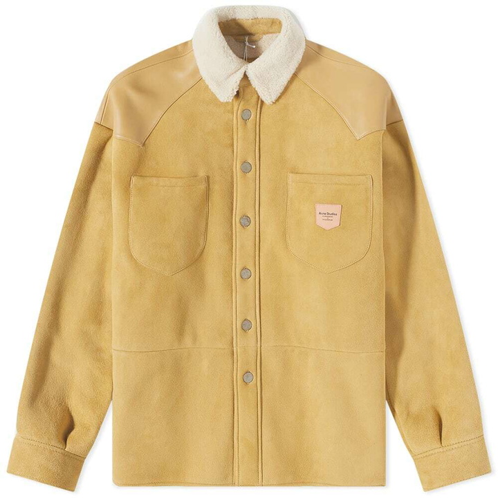 Photo: Acne Studios Men's Lurt Merino Shearling Jacket in Straw Yellow