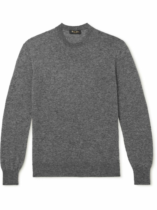 Photo: Loro Piana - Brushed Cashmere and Silk-Blend Sweater - Gray