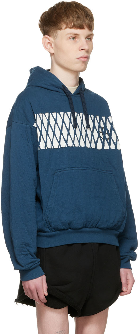 Stefan Cooke Blue Cotton Hoodie