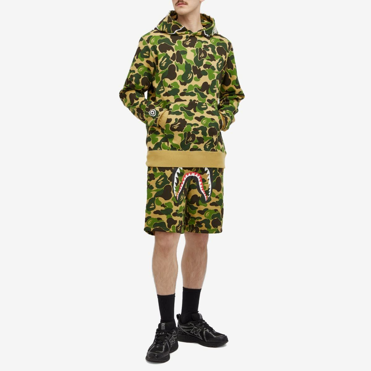 A Bathing Ape Men's ABC Camo 2nd Ape Pullover Hoodie in Green