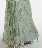 Jenny Packham Carrie caped embellished gown