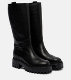 Hogan H700 leather mid-calf boots