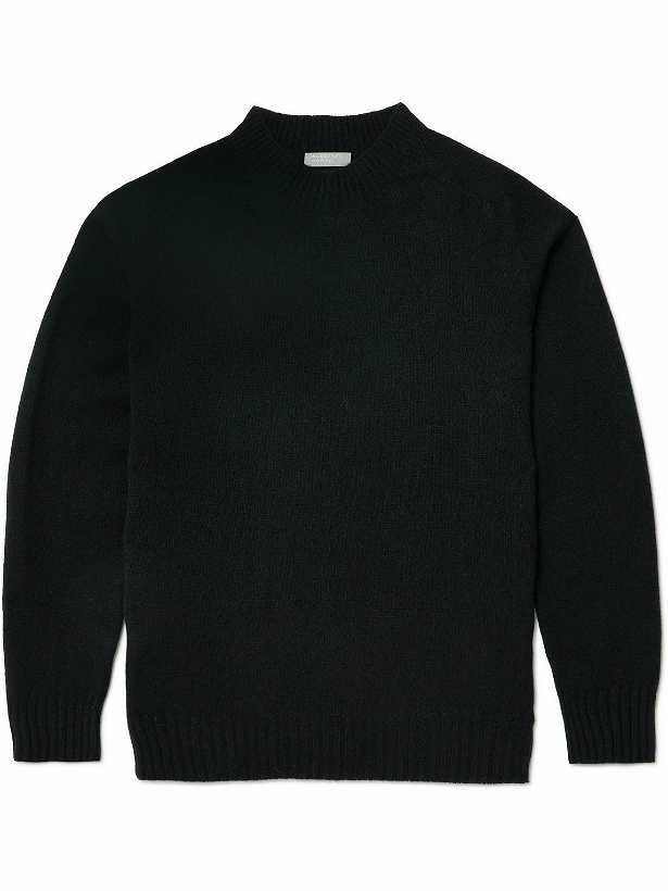 Photo: Margaret Howell - Saddle Merino Wool and Cashmere-Blend Sweater - Blue
