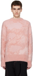 Feng Chen Wang Pink Landscape Painting Sweater