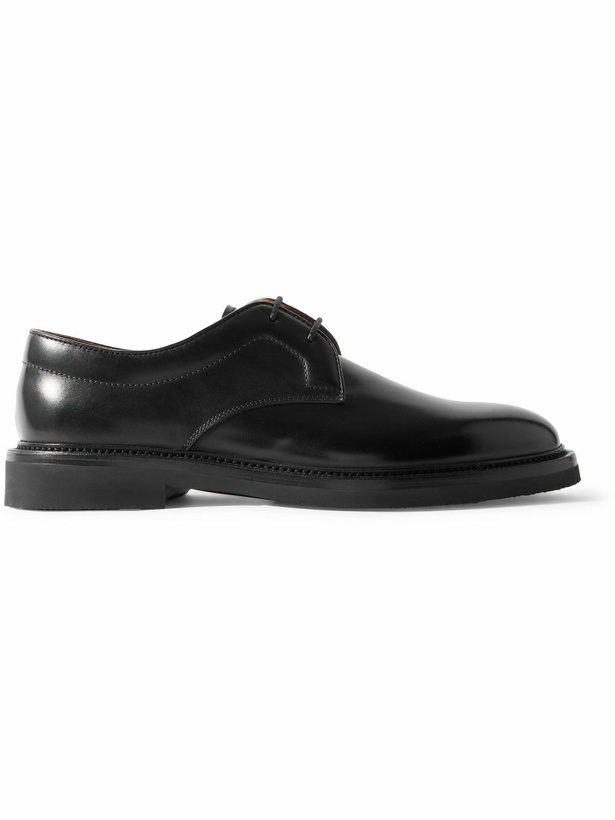 Photo: Dunhill - Apsley Glossed-Leather Derby Shoes - Black