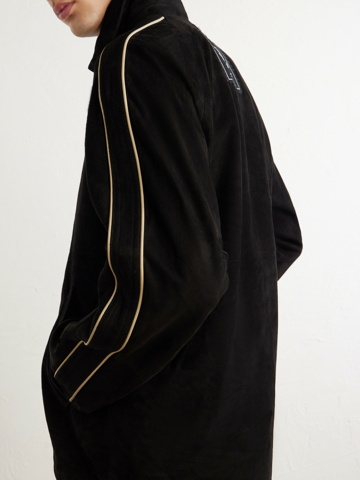 Enfants Riches Déprimés - Académie Embellished Suede Jacket - Black