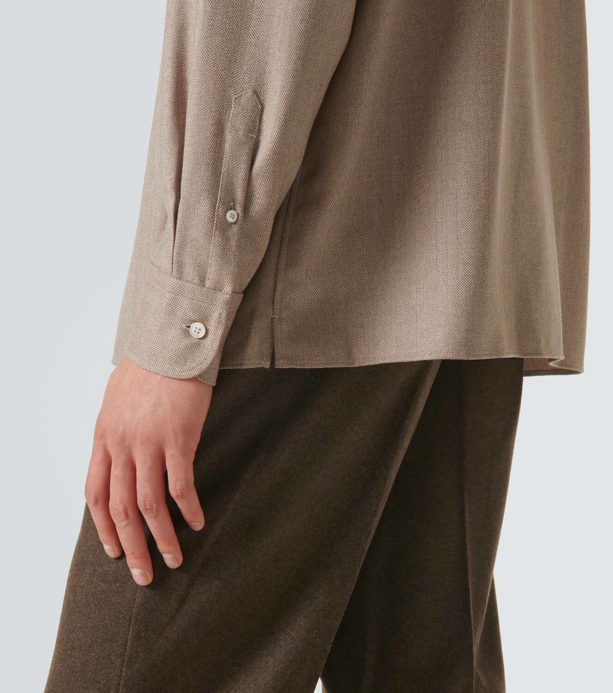 Berluti Herringbone wool shirt