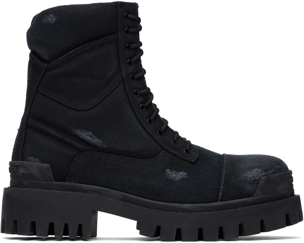 Balenciaga Black Combat Strike Boots Balenciaga