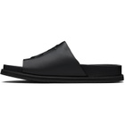 AMIRI Black MA Leather Pool Slides