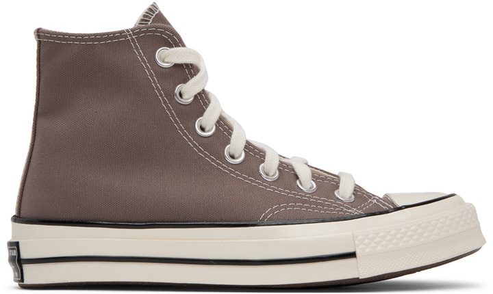 Photo: Converse Taupe Chuck 70 Hi Sneakers