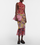 Dries Van Noten - High-rise floral midi skirt