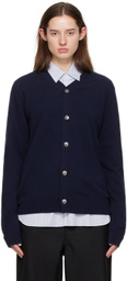 Comme des Garçons Shirt Navy Y-Neck Cardigan