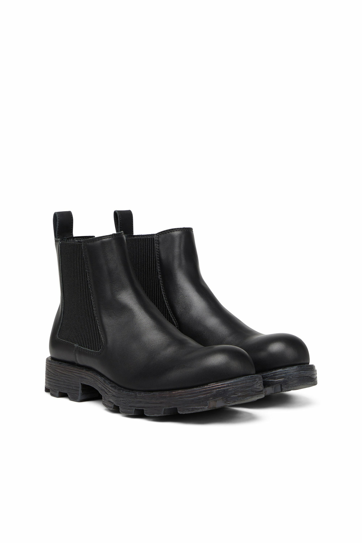 Diesel D-Hammer-Leather Chelsea boots with chunky sole - Boots Mens in Black