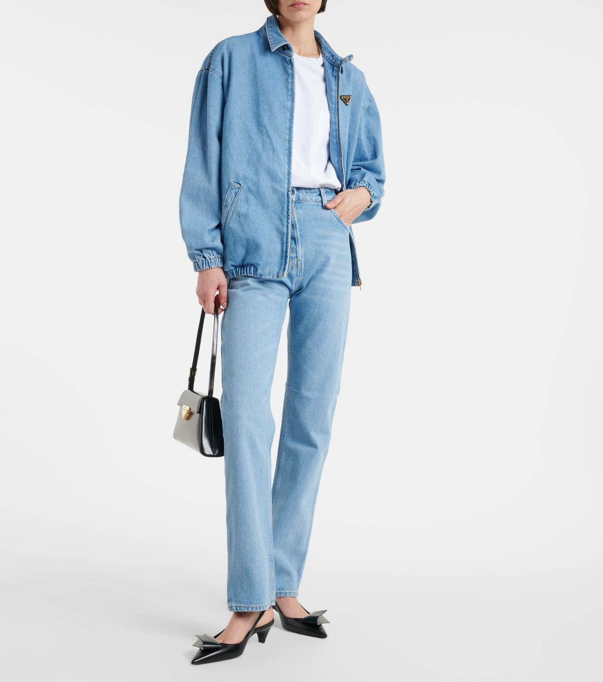 パンツ PRADA straight denims Prada High-rise straight jeans Prada