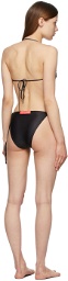 Charlotte Knowles SSENSE Exclusive Black & Orange Harley Weir Edition Perse One-Piece Swimsuit