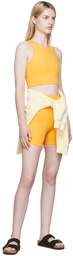 Girlfriend Collective Orange High-Rise Run Shorts