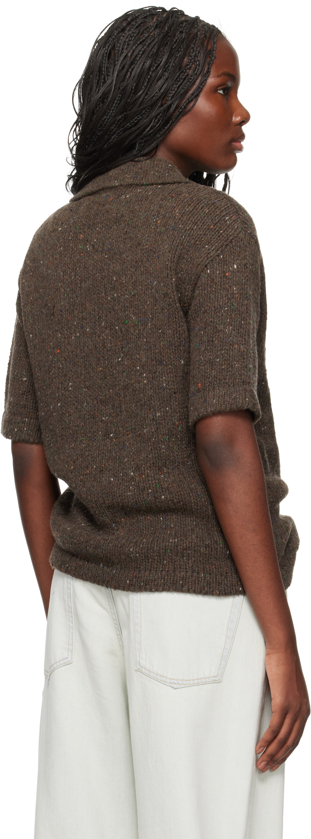 ERL Brown Wool Polo