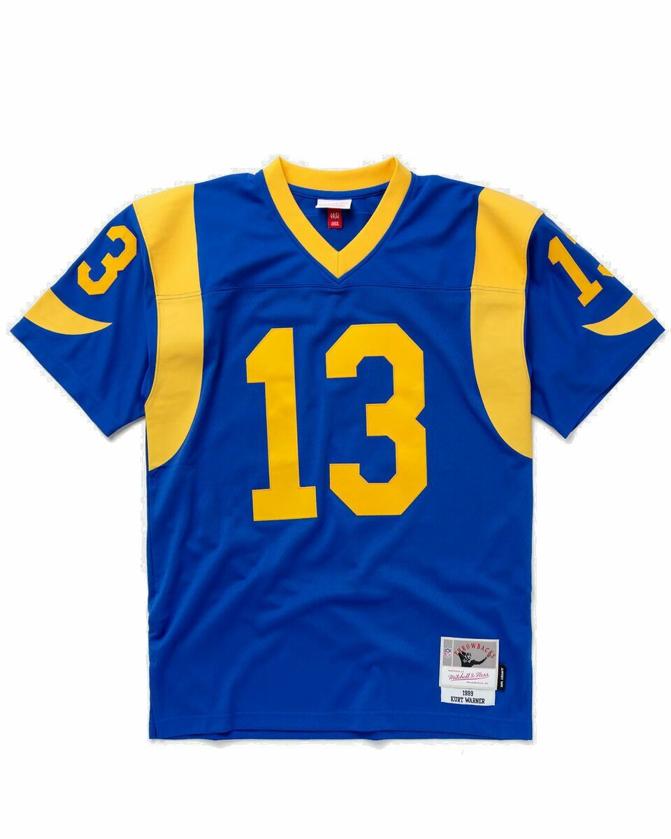 Photo: Mitchell & Ness Nfl Legacy Jersey St. Louis Rams 1999 Kurt Warner #13 Blue/Yellow - Mens - Jerseys