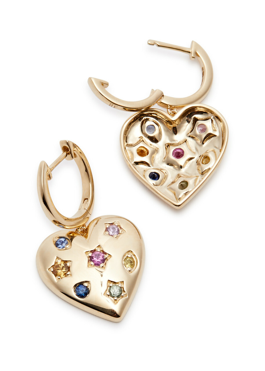 Roxanne First Kaleidoscope 14kt Gold Hoop Earrings - Multicoloured 1 - One Size