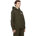 Helmut Lang Khaki Sleeve Strap Hoodie