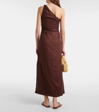 Faithfull Jomana one-shoulder linen midi dress