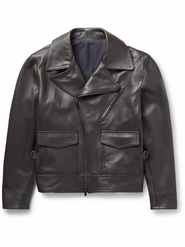 Photo: Stoffa - Leather Jacket - Brown