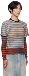 Andersson Bell Beige & Orange Stripe LS T-shirt