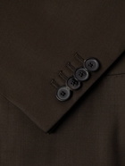 Caruso - Slim-Fit Double-Breasted Wool-Blend Twill Suit Jacket - Brown
