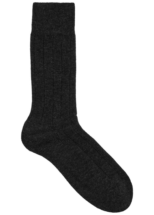 Photo: Falke Lhasa Ribbed Wool-blend Socks Black