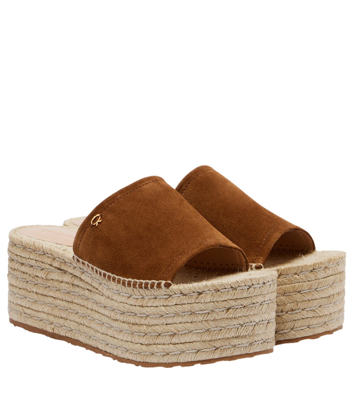 Photo: Gianvito Rossi Suede espadrille sandals