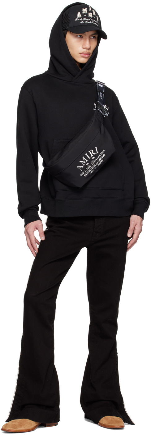 AMIRI Black Embroidered Hoodie