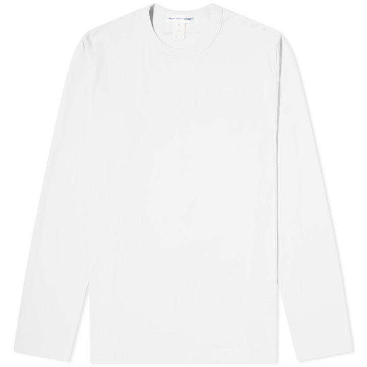 Photo: Comme des Garcons SHIRT Long Sleeve Classic Logo Tee White