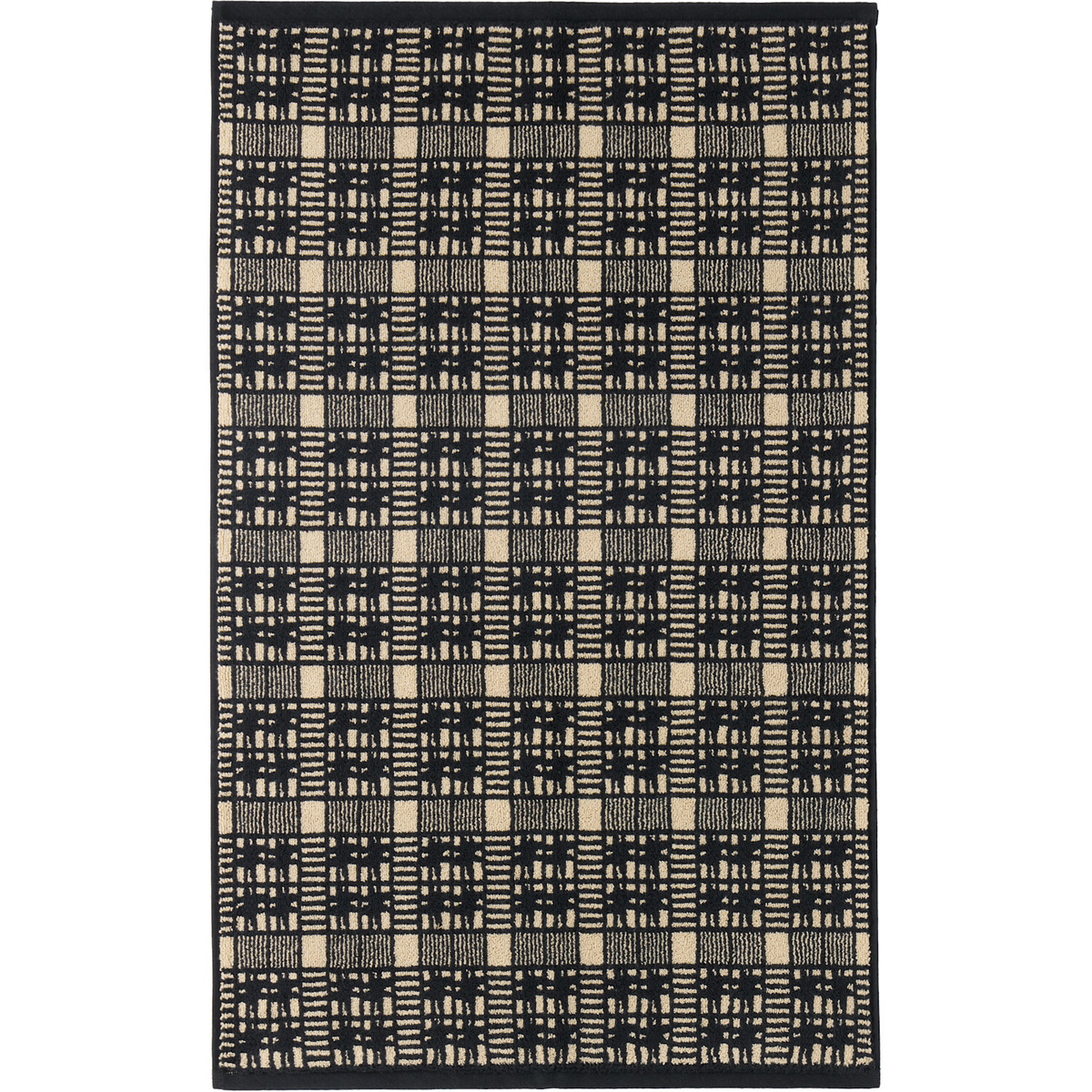 Autumn Sonata Black & Beige Alma Bath Mat