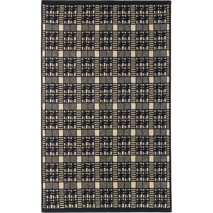 Photo: Autumn Sonata Black & Beige Alma Bath Mat