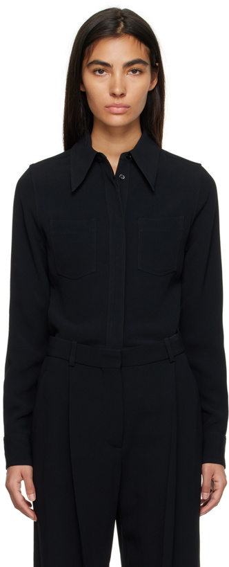 Photo: Victoria Beckham Black Spread Collar Shirt