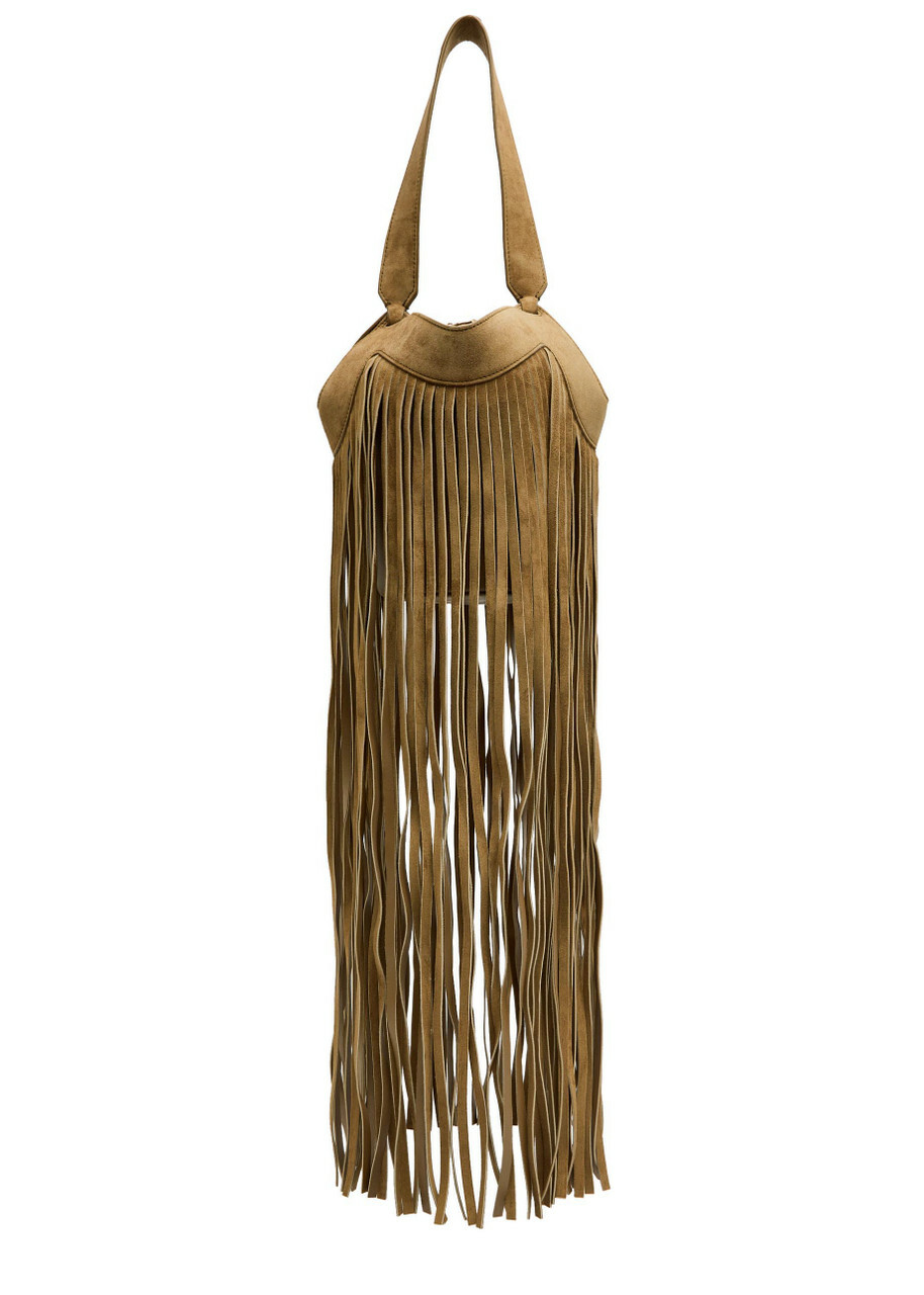 Khaite Lotus Nano Fringed Suede Tote - Natural - One Size