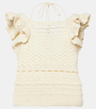 Zimmermann Waverly ruffled crochet cotton top