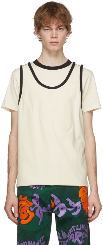 Photo: Marni Beige & Black Convertible Contrast T-Shirt