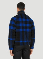 Dorian Check Fleece Jacket in Dark Blue