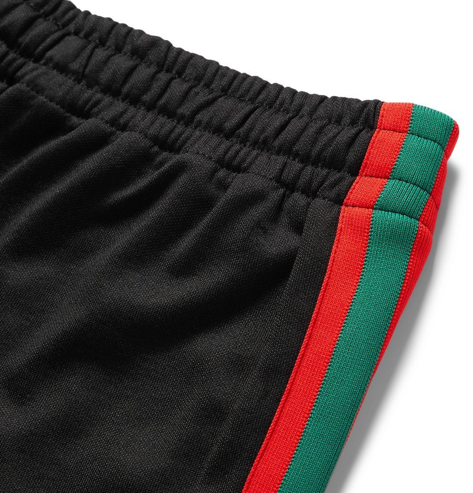 GUCCI Tapered Webbing-Trimmed Stretch-Jersey Sweatpants for Men